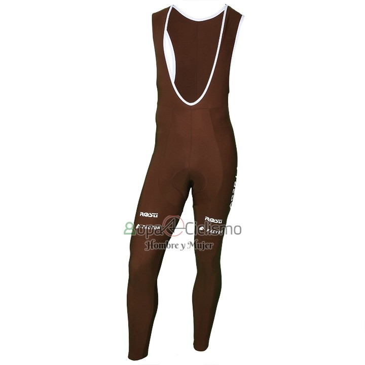 Ag2r La Mondiale Ropa Ciclismo Culotte Largo 2018 Mangas Largas Brown